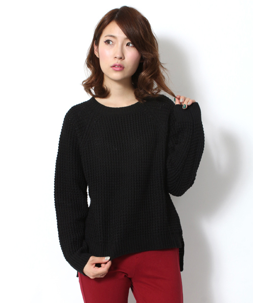 WEGO(ウィゴー)の「WEGO/チャンキーカラーニット(ニット/セーター・レディース・アイボリー/ブラック/ブラック系その他/ブルー/イエロー/レッド・FREE)」の3枚目の写真