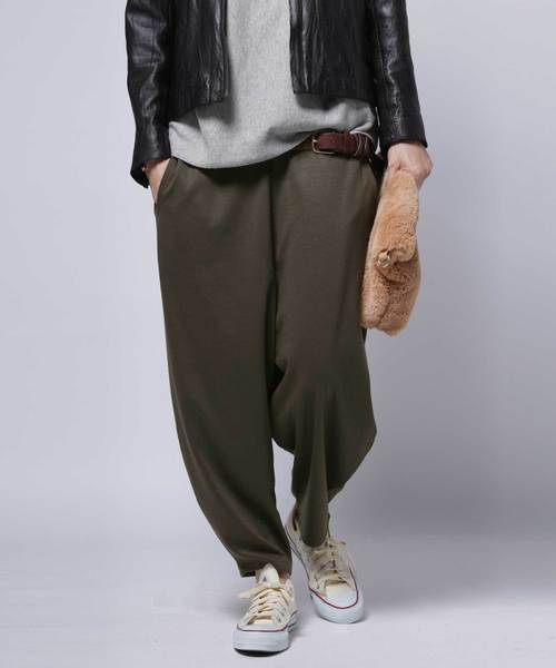 antiqua(アンティカ)の「otonaシンプルパンツ(その他パンツ・レディース・ブラック/カーキ・M/L/XL)」の2枚目の写真