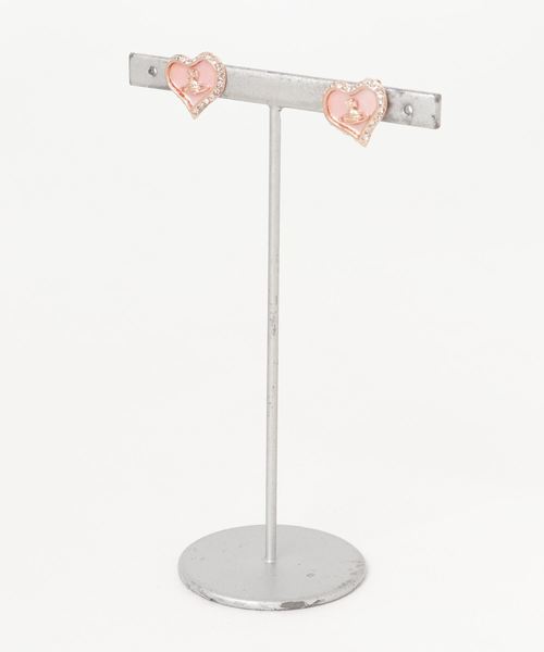 Vivienne Westwood(ヴィヴィアンウエストウッド)の「BE1198/PETRA EARRINGS(ピアス(両耳用)・レディース・ブラウン/ブルー/ブラック系その他/ピンク・SMALL)」の4枚目の写真