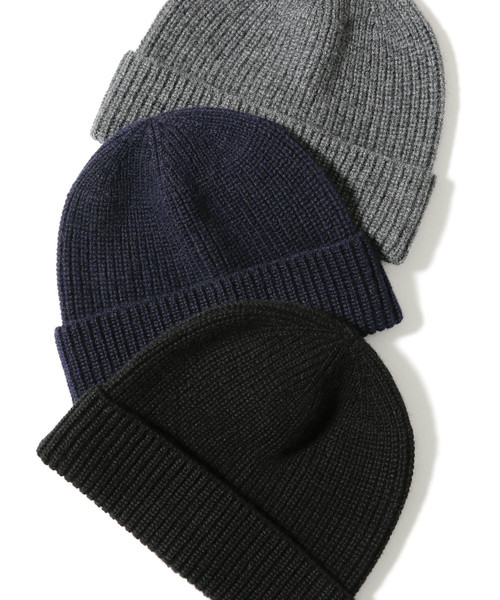 RACAL（ラカル）の「RACAL：Cashmere Knitcap（ニットキャップ/ビーニー・メンズ・ブラック/ネイビー/グレー・FREE）」の6枚目の写真