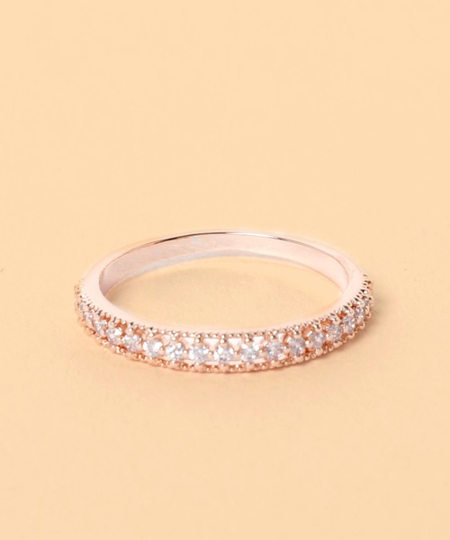florist（フローリスト）の「シースルーラインハーフエタニティーリング（リング・レディース・ゴールド/シルバー/ピンクゴールド・10号/7号/13号/16号）」の3枚目の写真