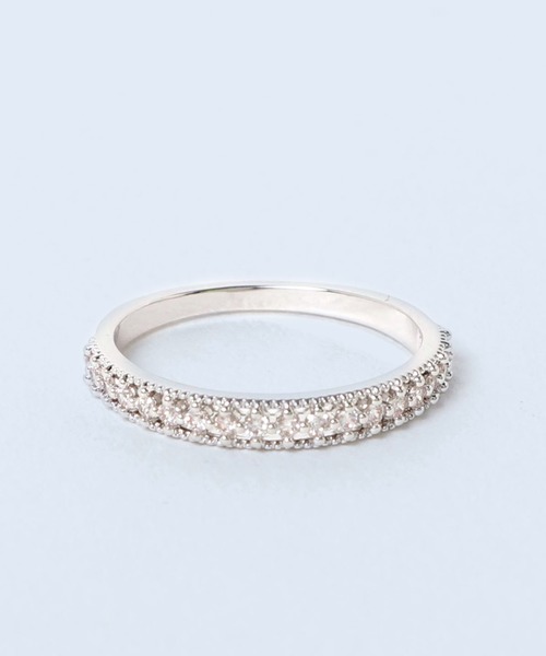 florist（フローリスト）の「シースルーラインハーフエタニティーリング（リング・レディース・ゴールド/シルバー/ピンクゴールド・10号/7号/13号/16号）」の2枚目の写真