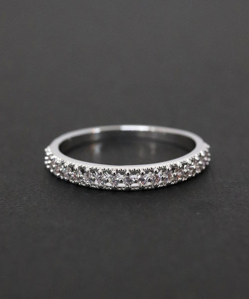 florist（フローリスト）の「シースルーラインハーフエタニティーリング（リング・レディース・ゴールド/シルバー/ピンクゴールド・10号/7号/13号/16号）」の6枚目の写真
