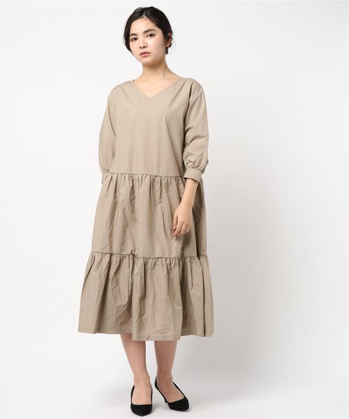 LOWRYS FARM（ローリーズファーム）の「ティアードワンピース　825784（ワンピース・レディース・ブラック/ブラウン/ベージュ・FREE）」の12枚目の写真