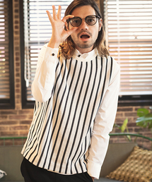 CAMBIO | mcg2413-レジメンストライプベスト(ベスト)