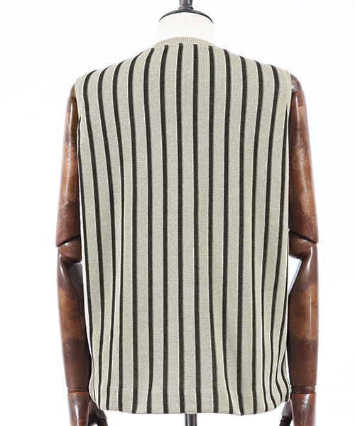 CAMBIO（カンビオ）の「mcg2413-レジメンストライプベスト（ベスト・メンズ・ネイビー/ベージュ/ホワイト・S/M/L）」の13枚目の写真