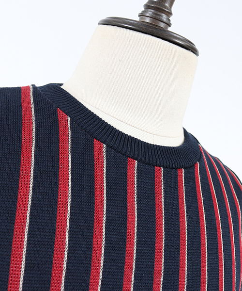 CAMBIO（カンビオ）の「mcg2413-レジメンストライプベスト（ベスト・メンズ・ネイビー/ベージュ/ホワイト・S/M/L）」の16枚目の写真