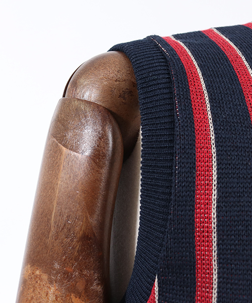 CAMBIO（カンビオ）の「mcg2413-レジメンストライプベスト（ベスト・メンズ・ネイビー/ベージュ/ホワイト・S/M/L）」の17枚目の写真