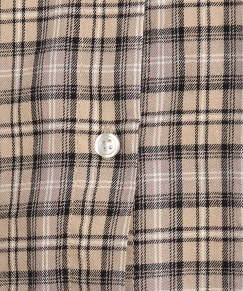 WEGO（ウィゴー）の「WEGO/チェックビッグシルエットシャツ（シャツ/ブラウス・レディース・グレー系その他2/ベージュ系その他2/パープル系その他2/イエロー系その他3/ホワイト系その他2/ブルー系その他2・FREE）」の9枚目の写真