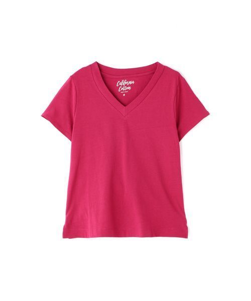 FREE'S MART（フリーズマート）の「カルフォルニアコットンＶネックＴシャツ（Tシャツ/カットソー・レディース・ブラック/ホワイト/ベージュ/イエロー/パープル/ピンク/グリーン・FREE）」の7枚目の写真