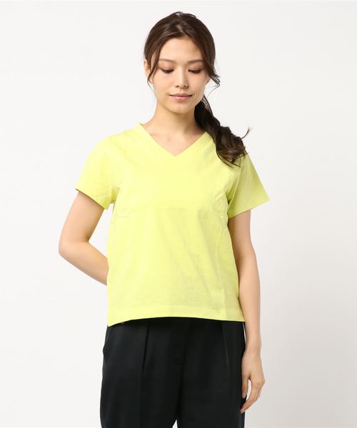 FREE'S MART（フリーズマート）の「カルフォルニアコットンＶネックＴシャツ（Tシャツ/カットソー・レディース・ブラック/ホワイト/ベージュ/イエロー/パープル/ピンク/グリーン・FREE）」の11枚目の写真