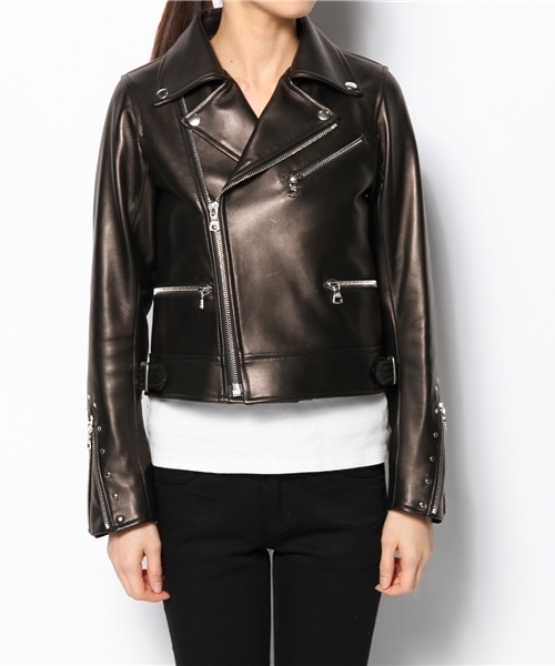 Drawer　ライダースジャケット（袖スタッズ） Drawer ライダースジャケット（袖スタッズ）