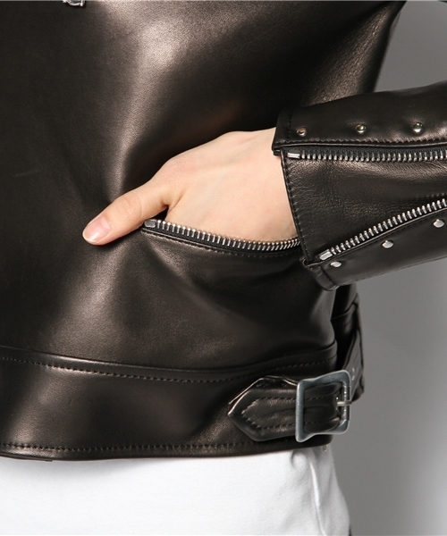 Drawer　ライダースジャケット（袖スタッズ） Drawer ライダースジャケット（袖スタッズ）