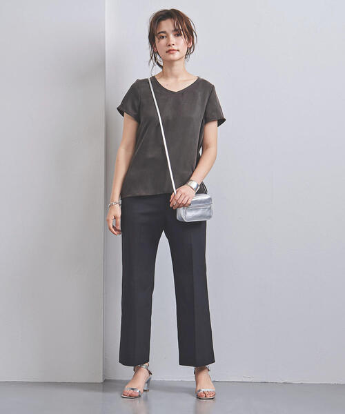 UNITED ARROWS ○UBCB フロントダブル Vネック ブラウス◇