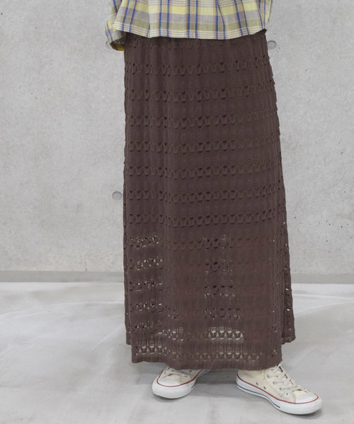 w closet（ダブルクローゼット）の「クロシェレーススカート（スカート・レディース・オフホワイト/アイボリー/モカ・FREE）」の3枚目の写真