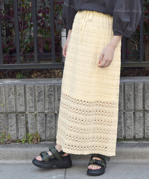 w closet（ダブルクローゼット）の「クロシェレーススカート（スカート