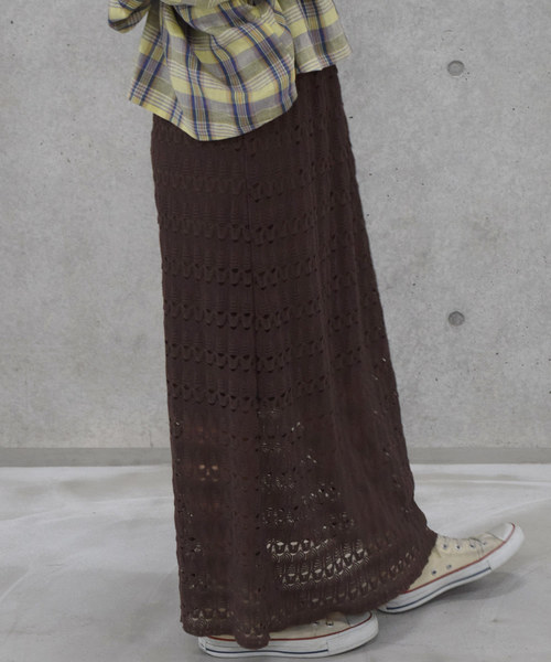 w closet（ダブルクローゼット）の「クロシェレーススカート（スカート・レディース・オフホワイト/アイボリー/モカ・FREE）」の19枚目の写真