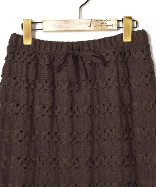 w closet（ダブルクローゼット）の「クロシェレーススカート（スカート・レディース・オフホワイト/アイボリー/モカ・FREE）」の6枚目の写真