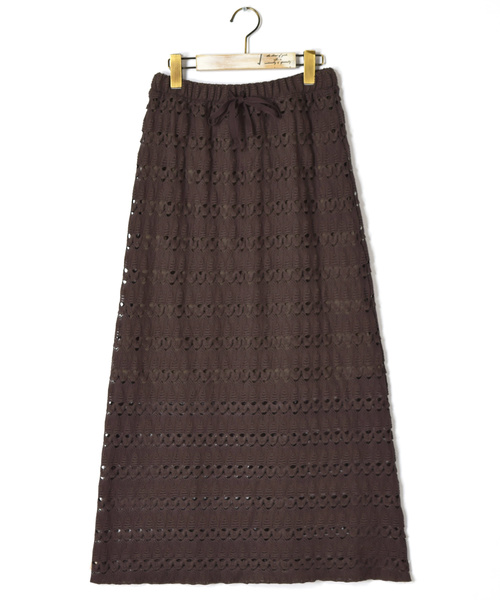 w closet（ダブルクローゼット）の「クロシェレーススカート（スカート・レディース・オフホワイト/アイボリー/モカ・FREE）」の10枚目の写真