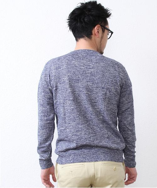 coen（コーエン）の「コットンリネンニットTシャツ（Tシャツ/カットソー・メンズ・ネイビー/ベージュ/ブラック・MEDIUM/SMALL/LARGE/X-LARGE）」の4枚目の写真