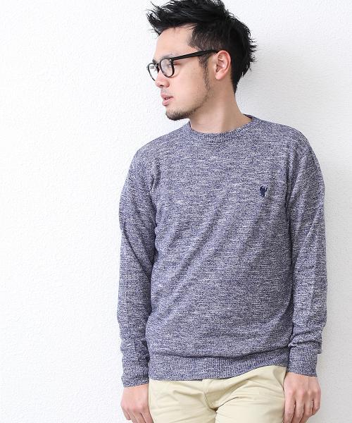 coen（コーエン）の「コットンリネンニットTシャツ（Tシャツ/カットソー・メンズ・ネイビー/ベージュ/ブラック・MEDIUM/SMALL/LARGE/X-LARGE）」の9枚目の写真