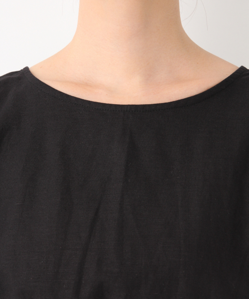 GLOBAL WORK（グローバルワーク）の「リネンノースリーブマキシワンピース/840259（ワンピース・レディース・ブラック/ダークブラウン/レッド・MEDIUM/LARGE）」の9枚目の写真