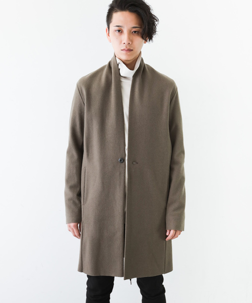 カシミヤ混　Attachment アタッチメント　ウールコート　日本製 カシミヤ混 Attachment アタッチメント ウールコート 日本製