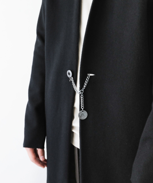 カシミヤ混ストレッチフラノ ストールカラーコート カシミヤ混ストレッチフラノ ストールカラーコート - ATTACHMENT 「Area」