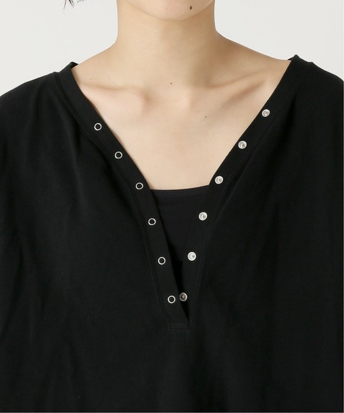CITYSHOP（シティーショップ）の「*【YOSHIMI NAGAO by STYLE & EDIT×CITYSHOP】COTTON PIQUE L/S SHIRT（Tシャツ/カットソー・レディース・ブラック/パープル・FREE）」の10枚目の写真