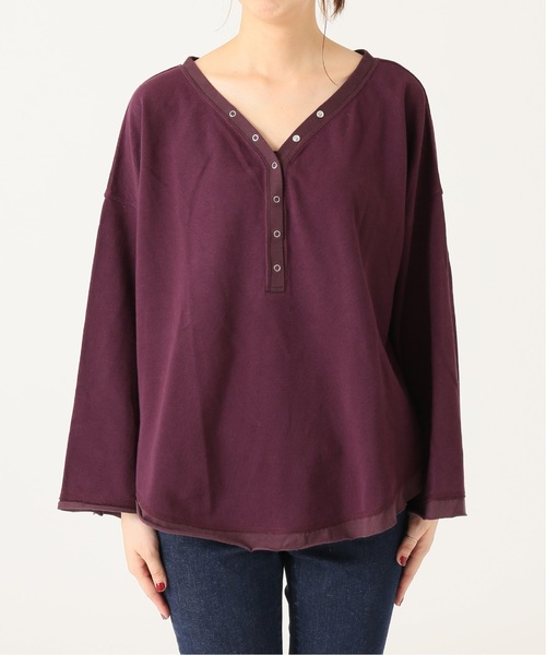 CITYSHOP（シティーショップ）の「*【YOSHIMI NAGAO by STYLE & EDIT×CITYSHOP】COTTON PIQUE L/S SHIRT（Tシャツ/カットソー・レディース・ブラック/パープル・FREE）」の20枚目の写真