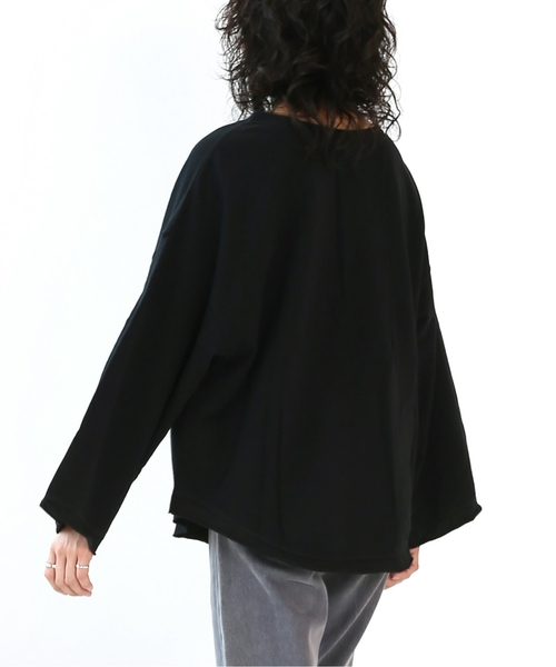 CITYSHOP（シティーショップ）の「*【YOSHIMI NAGAO by STYLE & EDIT×CITYSHOP】COTTON PIQUE L/S SHIRT（Tシャツ/カットソー・レディース・ブラック/パープル・FREE）」の15枚目の写真