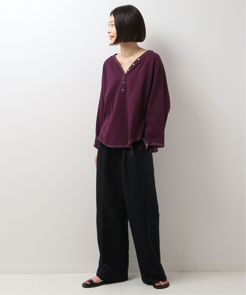 CITYSHOP（シティーショップ）の「*【YOSHIMI NAGAO by STYLE & EDIT×CITYSHOP】COTTON PIQUE L/S SHIRT（Tシャツ/カットソー・レディース・ブラック/パープル・FREE）」の13枚目の写真