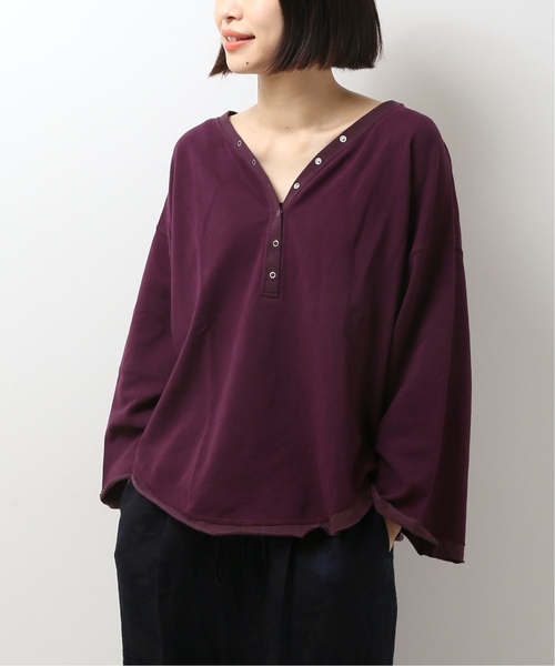 CITYSHOP（シティーショップ）の「*【YOSHIMI NAGAO by STYLE & EDIT×CITYSHOP】COTTON PIQUE L/S SHIRT（Tシャツ/カットソー・レディース・ブラック/パープル・FREE）」の9枚目の写真
