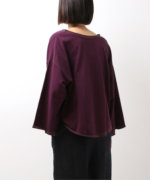 CITYSHOP（シティーショップ）の「*【YOSHIMI NAGAO by STYLE & EDIT×CITYSHOP】COTTON PIQUE L/S SHIRT（Tシャツ/カットソー・レディース・ブラック/パープル・FREE）」の21枚目の写真