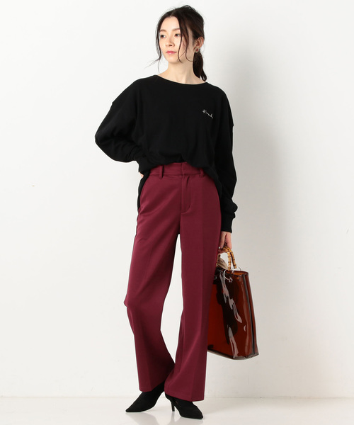 archives（アルシーヴ）の「ジャージーワイドパンツ（その他パンツ・レディース・ブラック/キャメル/ワイン・MEDIUM）」の7枚目の写真