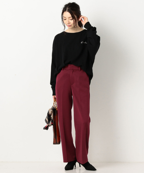 archives（アルシーヴ）の「ジャージーワイドパンツ（その他パンツ・レディース・ブラック/キャメル/ワイン・MEDIUM）」の8枚目の写真