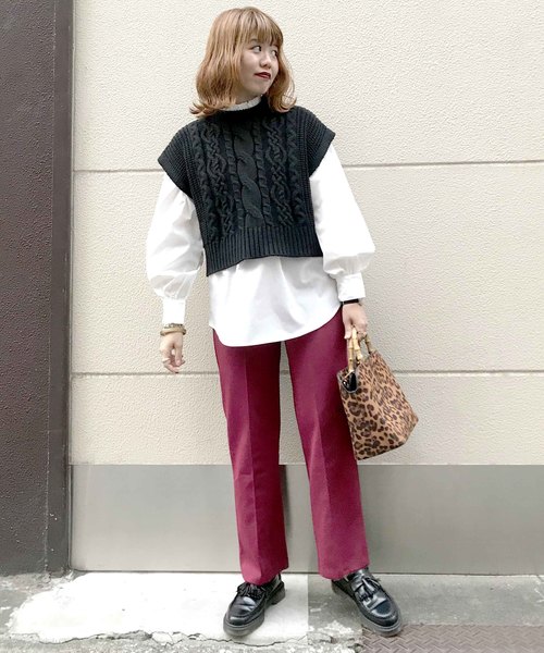 archives（アルシーヴ）の「ジャージーワイドパンツ（その他パンツ・レディース・ブラック/キャメル/ワイン・MEDIUM）」の13枚目の写真