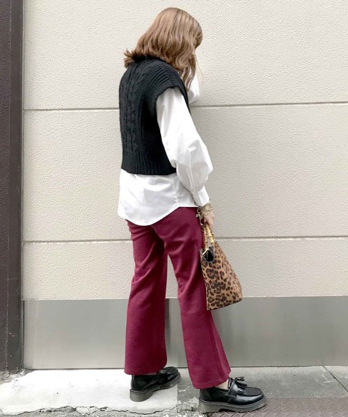 archives（アルシーヴ）の「ジャージーワイドパンツ（その他パンツ・レディース・ブラック/キャメル/ワイン・MEDIUM）」の10枚目の写真