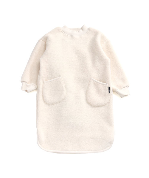 MAKE YOUR DAY（メイクユアデイ）の「両面シープボア ワンピース■90～140cm（ワンピース・キッズ・アイボリー・130/140/90/100/110/120）」の7枚目の写真