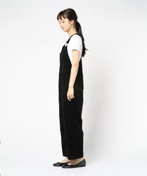WEGO（ウィゴー）の「WEGO/コーデュロイオーバーオール（サロペット/オーバーオール・レディース・ブラック/アイボリー/キャメル・FREE）」の4枚目の写真