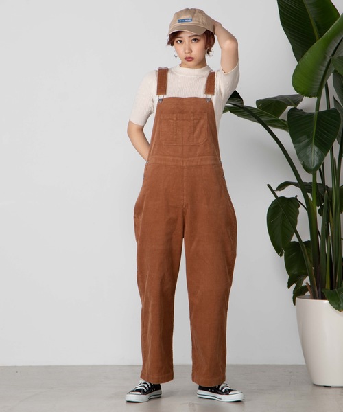 WEGO（ウィゴー）の「WEGO/コーデュロイオーバーオール（サロペット/オーバーオール・レディース・ブラック/アイボリー/キャメル・FREE）」の7枚目の写真