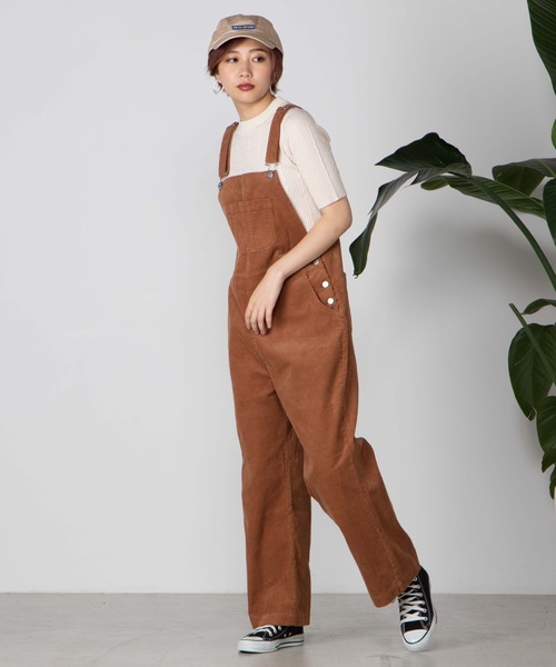 WEGO（ウィゴー）の「WEGO/コーデュロイオーバーオール（サロペット/オーバーオール・レディース・ブラック/アイボリー/キャメル・FREE）」の8枚目の写真
