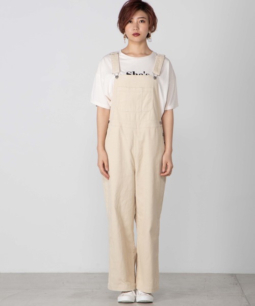 WEGO（ウィゴー）の「WEGO/コーデュロイオーバーオール（サロペット/オーバーオール・レディース・ブラック/アイボリー/キャメル・FREE）」の15枚目の写真