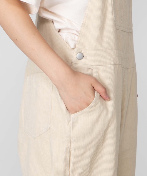 WEGO（ウィゴー）の「WEGO/コーデュロイオーバーオール（サロペット/オーバーオール・レディース・ブラック/アイボリー/キャメル・FREE）」の18枚目の写真