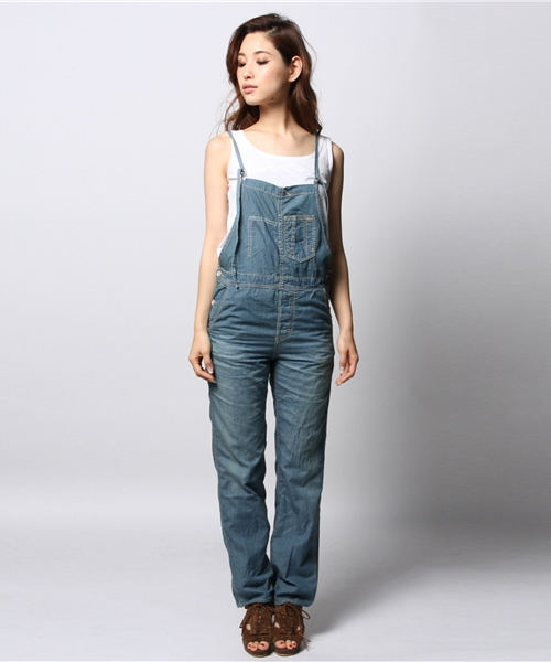 goa（ゴア）の「4ozデニムオーバーオール（サロペット/オーバーオール・レディース・インディゴブルー・1/2）」の3枚目の写真