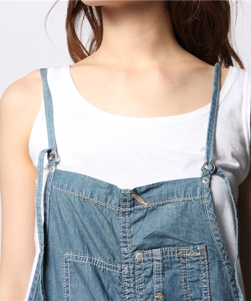 goa（ゴア）の「4ozデニムオーバーオール（サロペット/オーバーオール・レディース・インディゴブルー・1/2）」の6枚目の写真