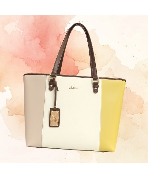 Clelia（クレリア）の「チャーム付きトリコロールカラートートバッグ（トートバッグ・レディース・桜/ブルー系その他/ピンク系その他/ブルー系その他2/グリーン系その他/ブラウン系その他/ブラウン系その他2/グリーン×ピンク/ブルー系その他3/ブラウン系その他3/イエロー系その他/グリーン系その他2/B/A/C/D・ONE SIZE）」の13枚目の写真