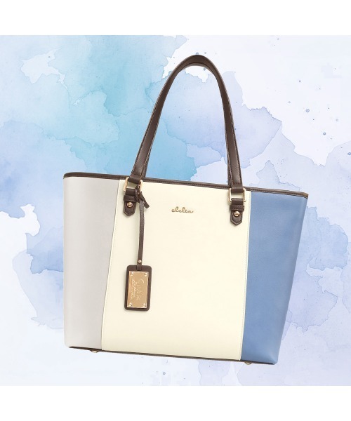 Clelia（クレリア）の「チャーム付きトリコロールカラートートバッグ（トートバッグ・レディース・桜/ブルー系その他/ピンク系その他/ブルー系その他2/グリーン系その他/ブラウン系その他/ブラウン系その他2/グリーン×ピンク/ブルー系その他3/ブラウン系その他3/イエロー系その他/グリーン系その他2/B/A/C/D・ONE SIZE）」の15枚目の写真