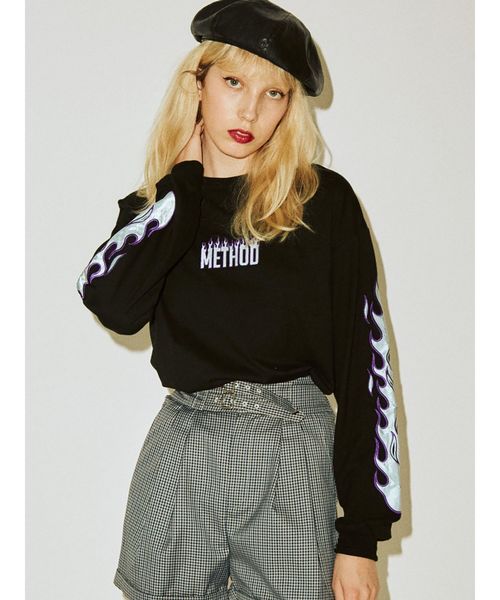 jouetie(ジュエティ)の「ファイヤースリーブロンT(Tシャツ/カットソー・レディース・オフホワイト/ブラック/グリーン・MEDIUM)」の13枚目の写真