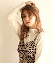 one after another NICE CLAUP | バラ刺繍プチハイリブニット(ニット/セーター)